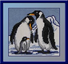 Вышивка Крестом Пингвины