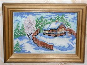 домик из бисера фото.