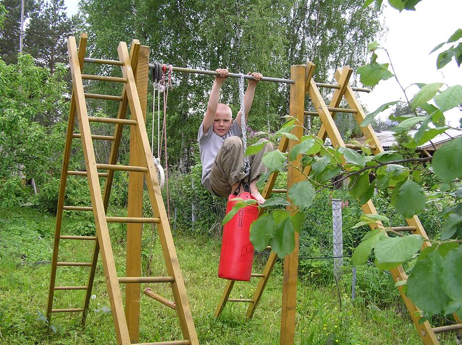 Турник на дереве своими руками