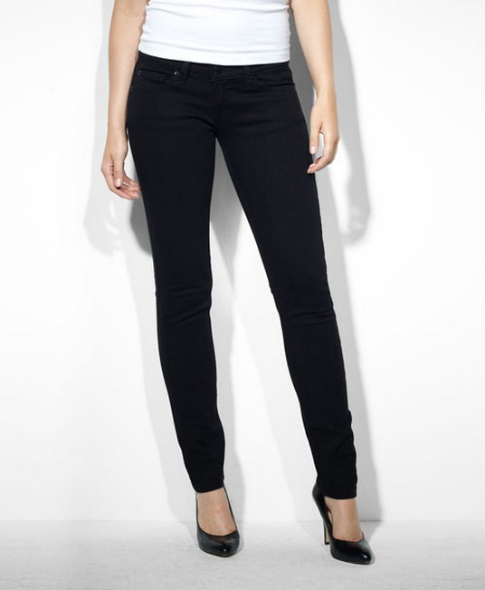 Джинсы женские Levis 524 Skinny Jeans - Black Pressed. Увеличить.
