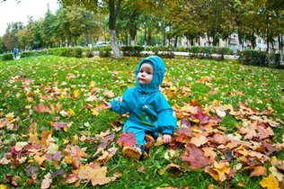 Фотосессия осень - Вове 1г 4м