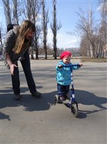 На самокате