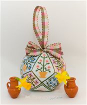 A Patchwork Garden Pincushion Ball