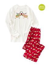 Adult Reindeers Two-Piece Pajama Set