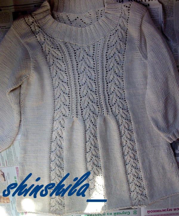Вязанная кофточка травка для девочки