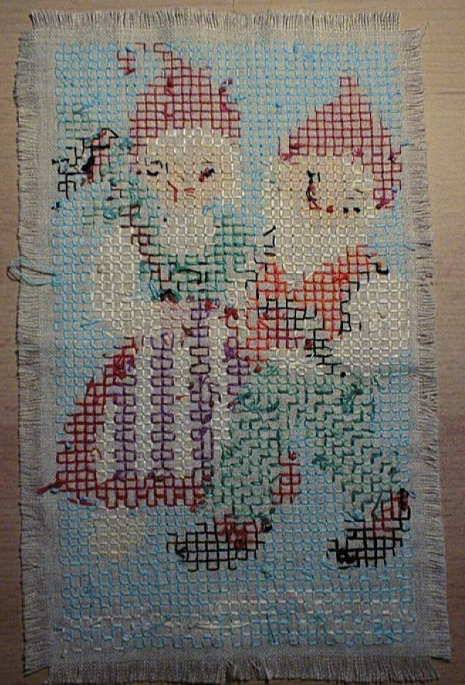 Гномики-изнанка. 'древние' вышивки из детства