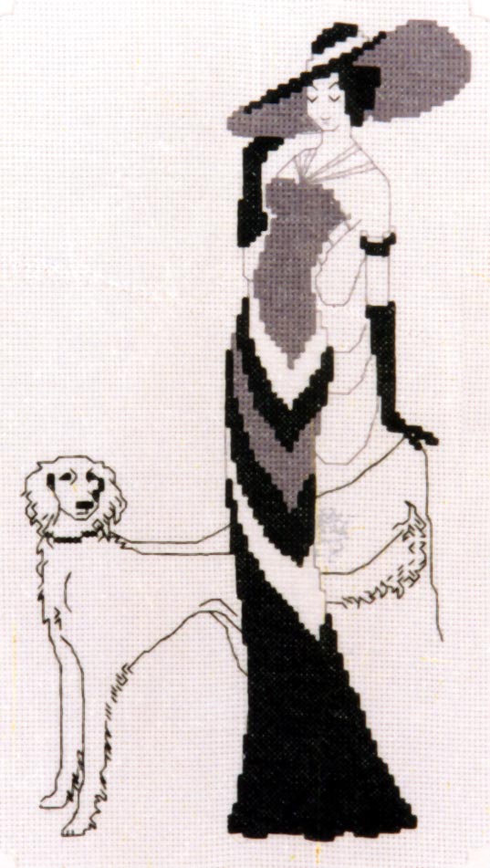 Дама с собачкой описание. Вышивка крестом дама с собачкой. Монохромная вышивка крестом. Черно-белая вышивка крестом. Дама с собачкой рисунок.