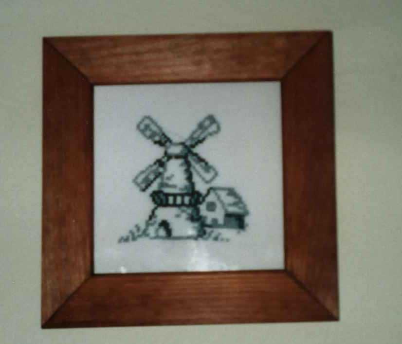 Ветряная мельница. вышивка