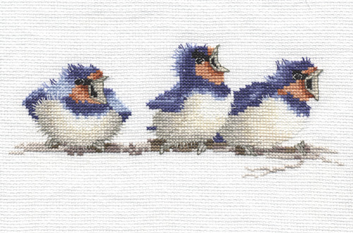 Не знаю я, что за птицы :). Моя вышивка