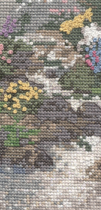 Водопадик из Кинкейдовской картинки. Моя вышивка