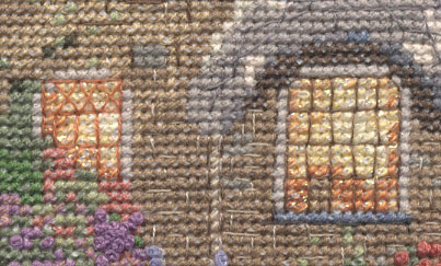 Это окошки покрупнее. Моя вышивка