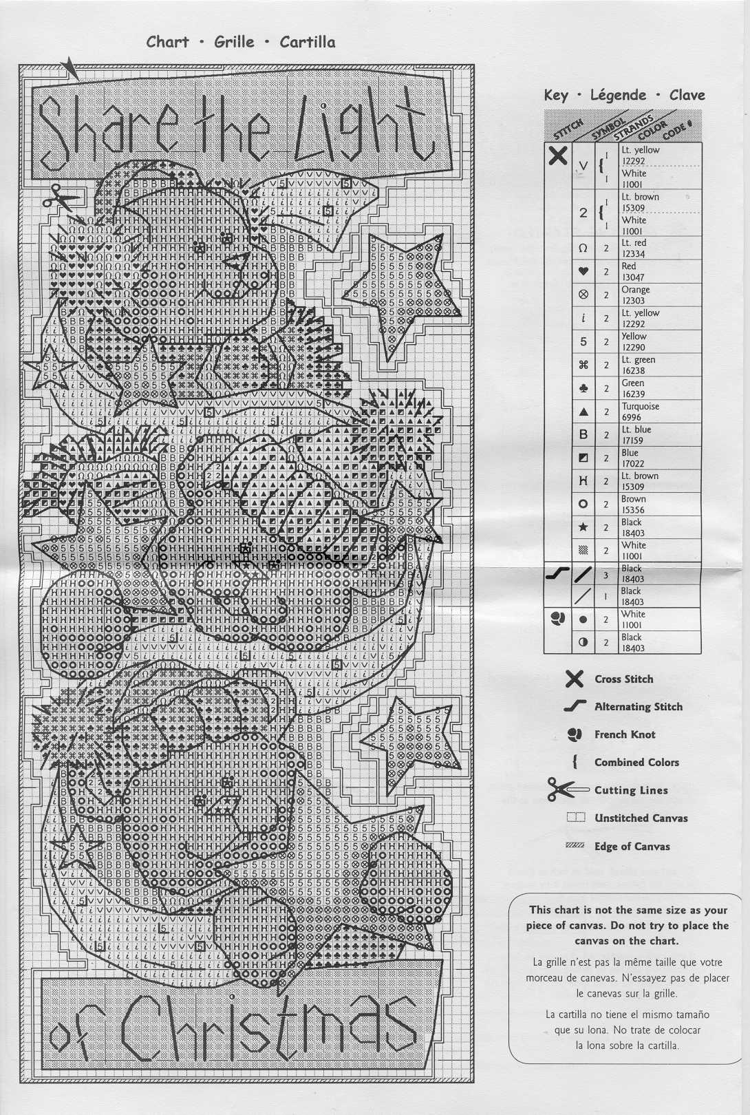 share the light....(схема). пластиковая канва
