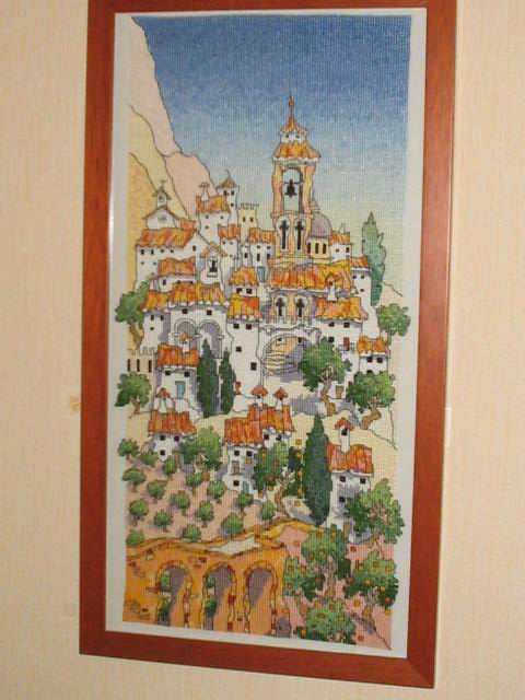 Spanish Hill Town 1. Моя вышивка