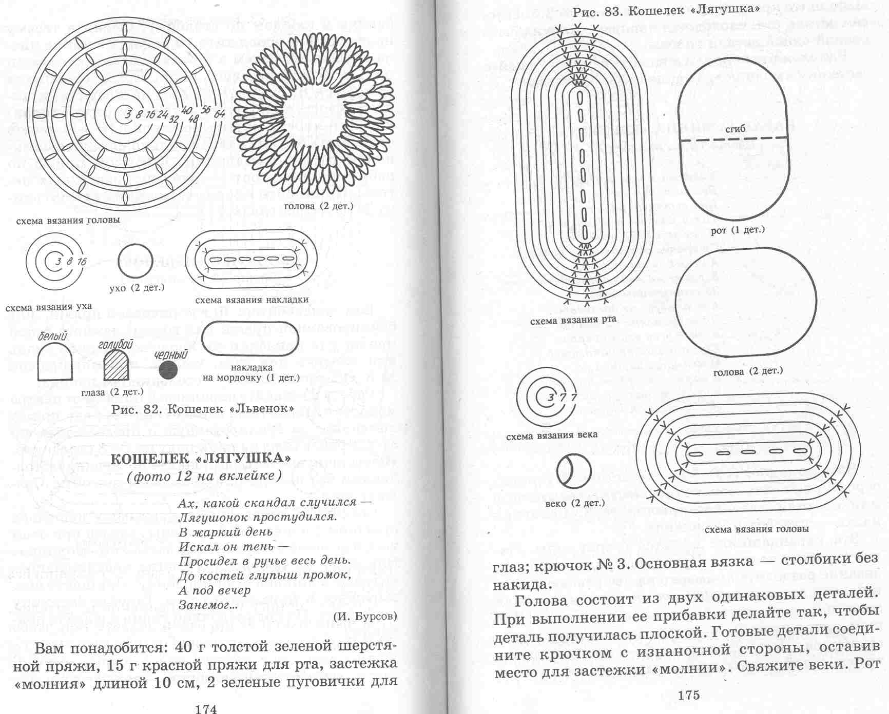 Логопедическая лягушка крючком схема