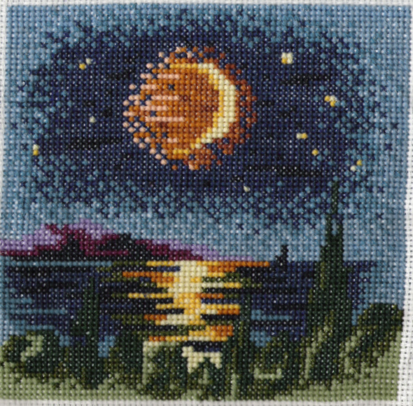 Ночь. Немного вышивки :))