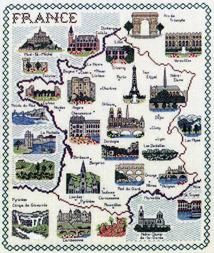 карта Франции. МОИ  ХОТЕЛОЧКИ ! (i want)