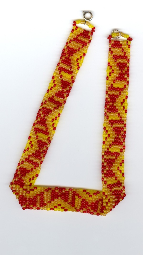 лента на шею . бисер 