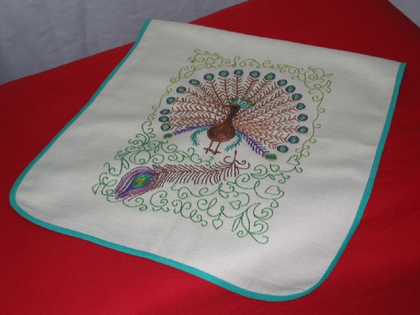 Панно 'Павлин'. вышивка моей мамы