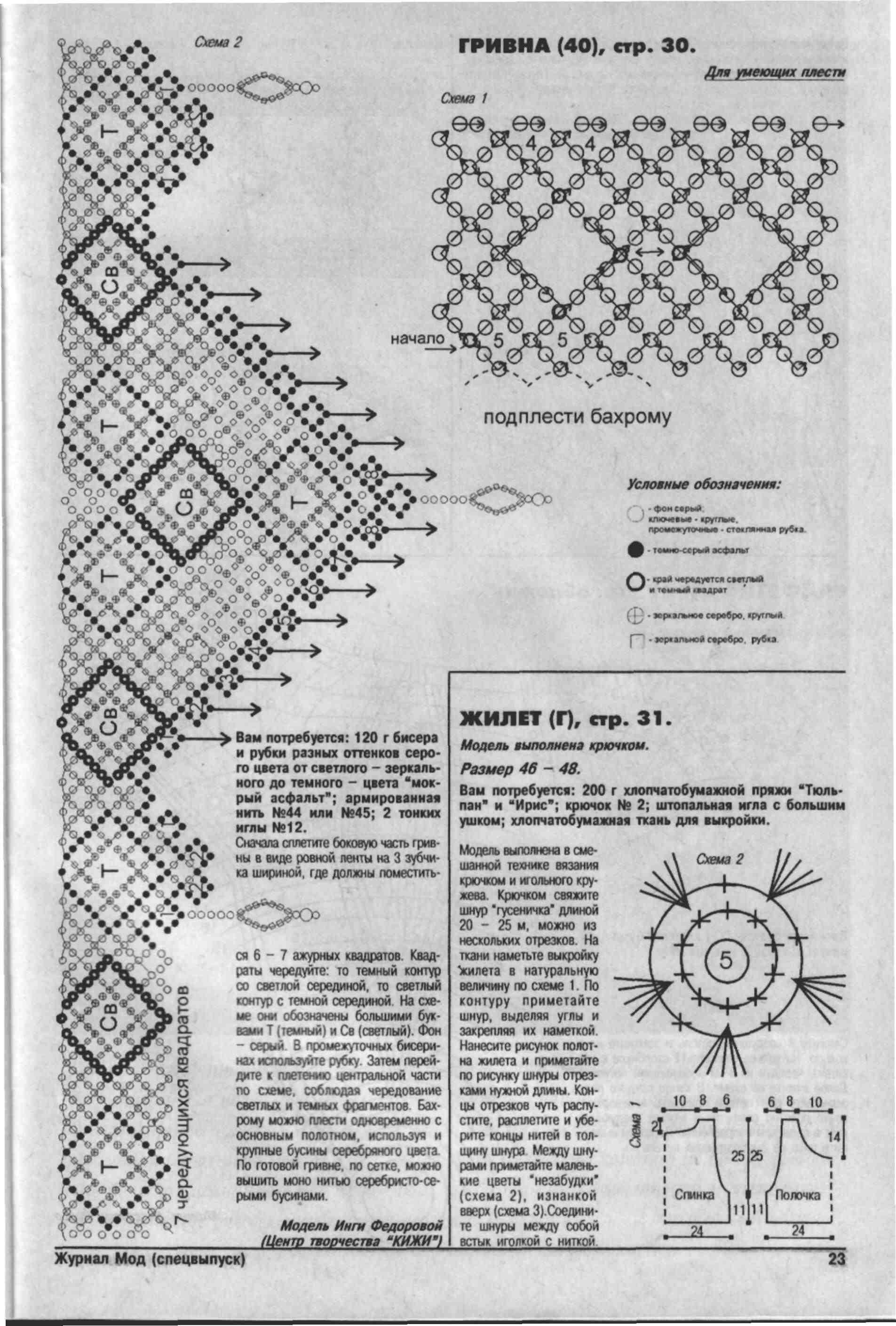 Журнал мод - бисер