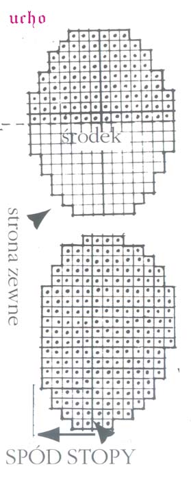 ucho i stopa. mis i piesek DMC