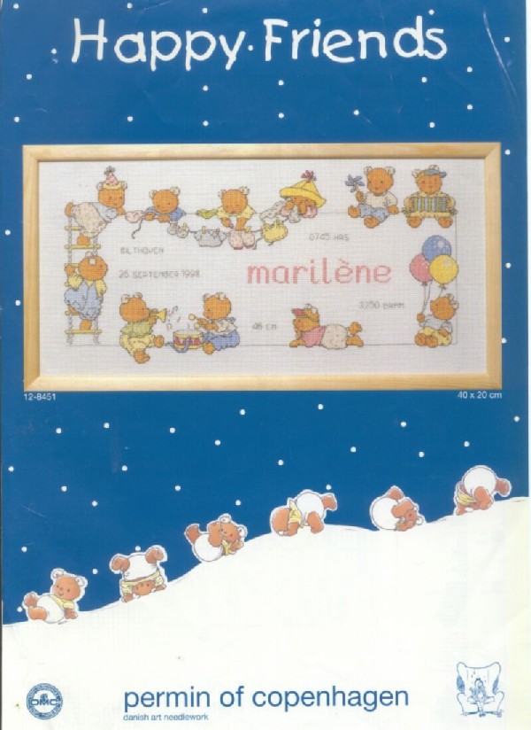 Permin - Happy Friends. Natalicios