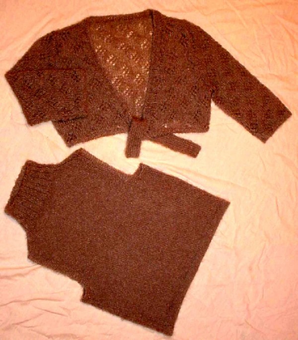 'двойка' из мохера. Вязание