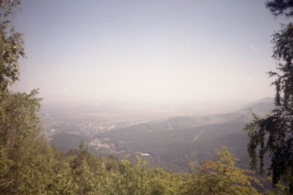 вид с горы. Белокуриха летом