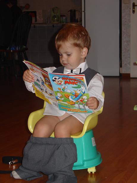 Перед выходом. Матвею два года!