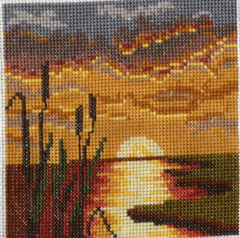 Закат. Немного вышивки :))