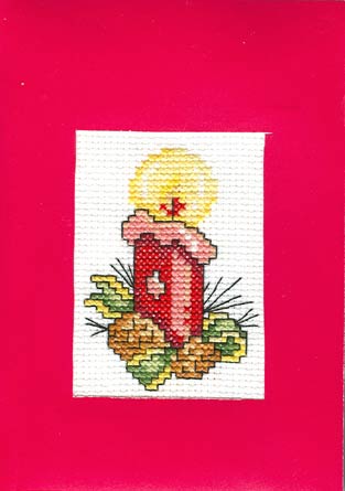 Новогодняя открытка. Вышивка