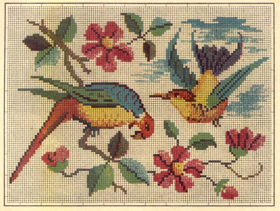 Птички . Старинные схемы