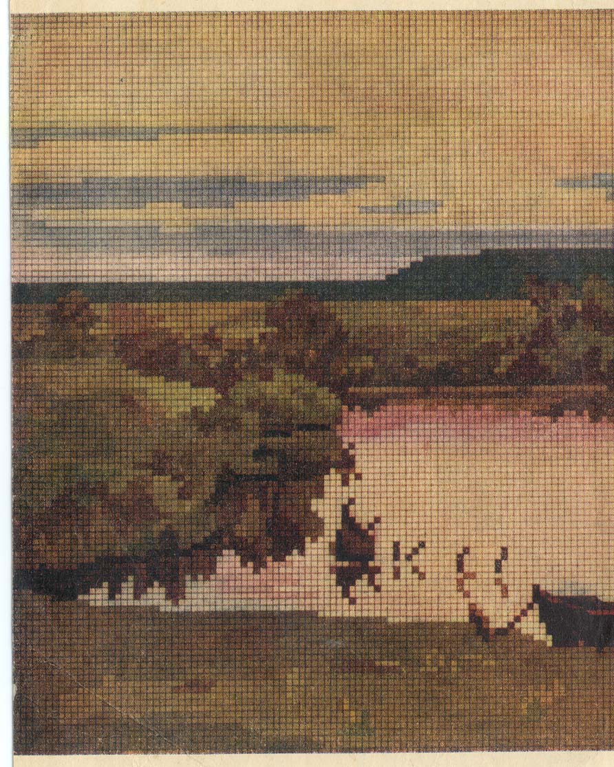 Пейзаж с лодкой сx1. Журнал Беларусь - 50е