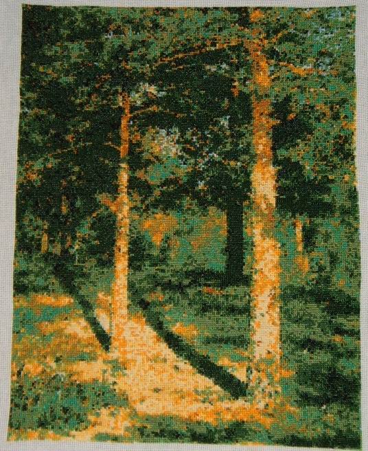 'Сосны'  Шишкина. Вышивка