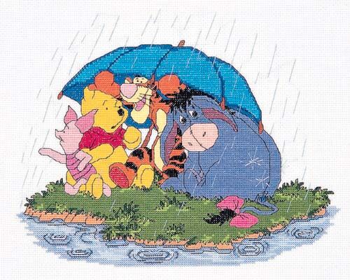rainy day. Winnie the Pooh