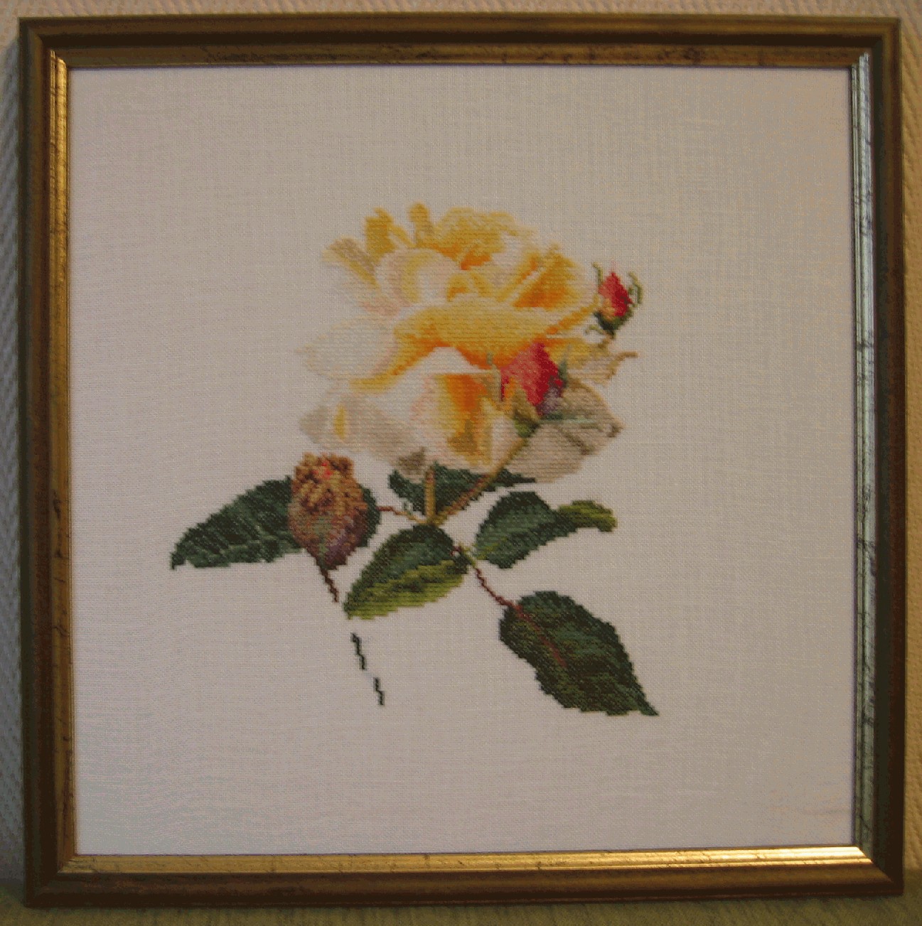 Yellow Rose, T.Gouverneur. Вышито