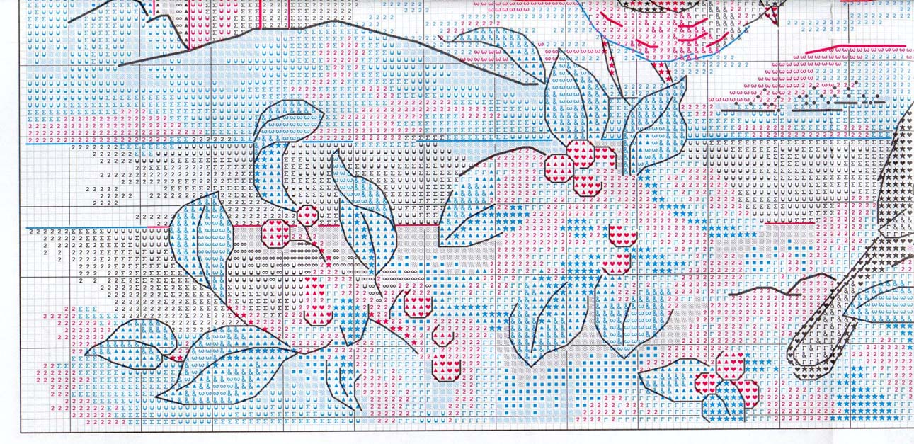 Dim_3839 -Three Bird Watchers - схема низ1. Dim_3839 -Three Bird Watchers