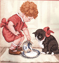 Dim. 'Cream for Kitty'. Cats