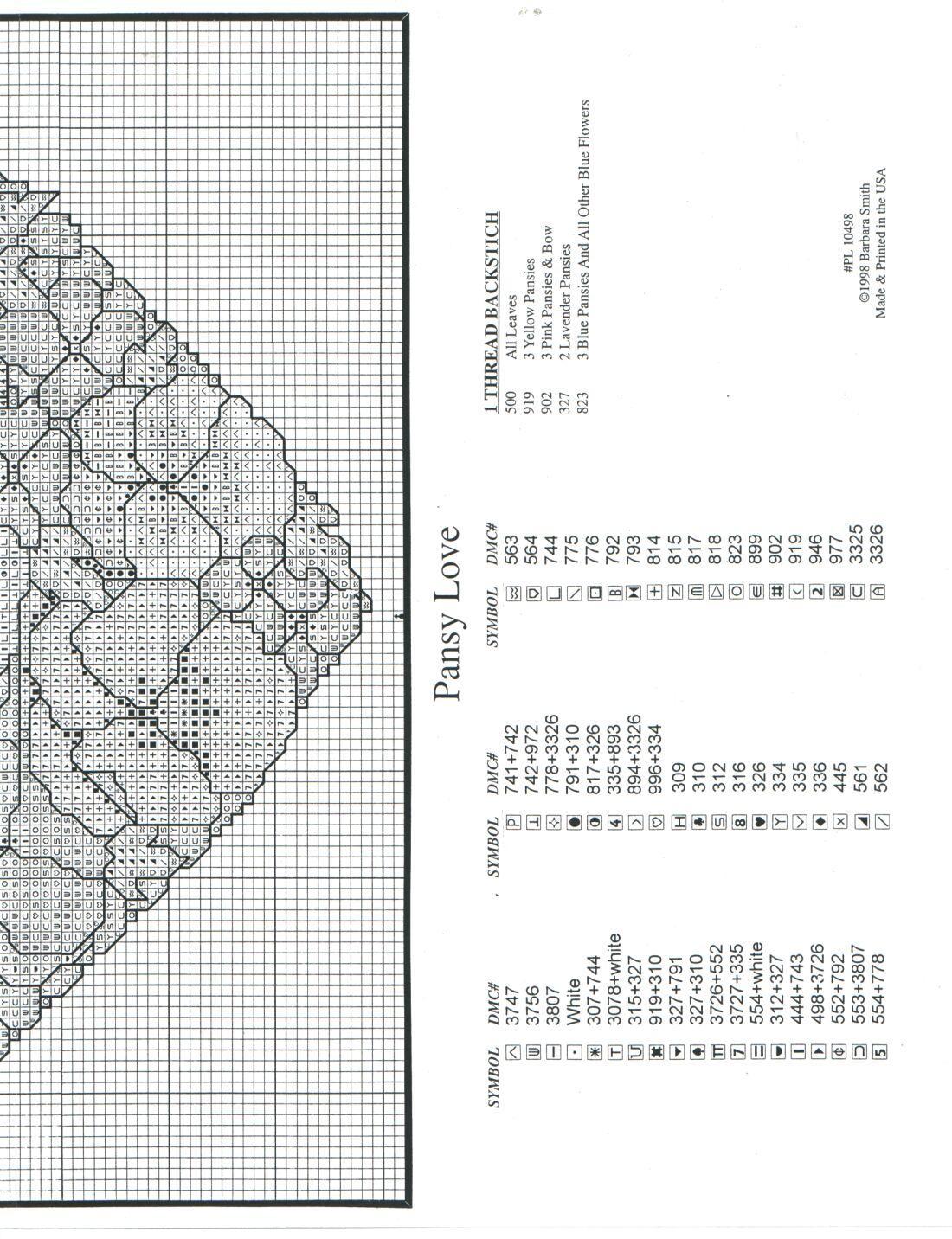 Всякие схемы. Вышивка фиалок схема журнал.