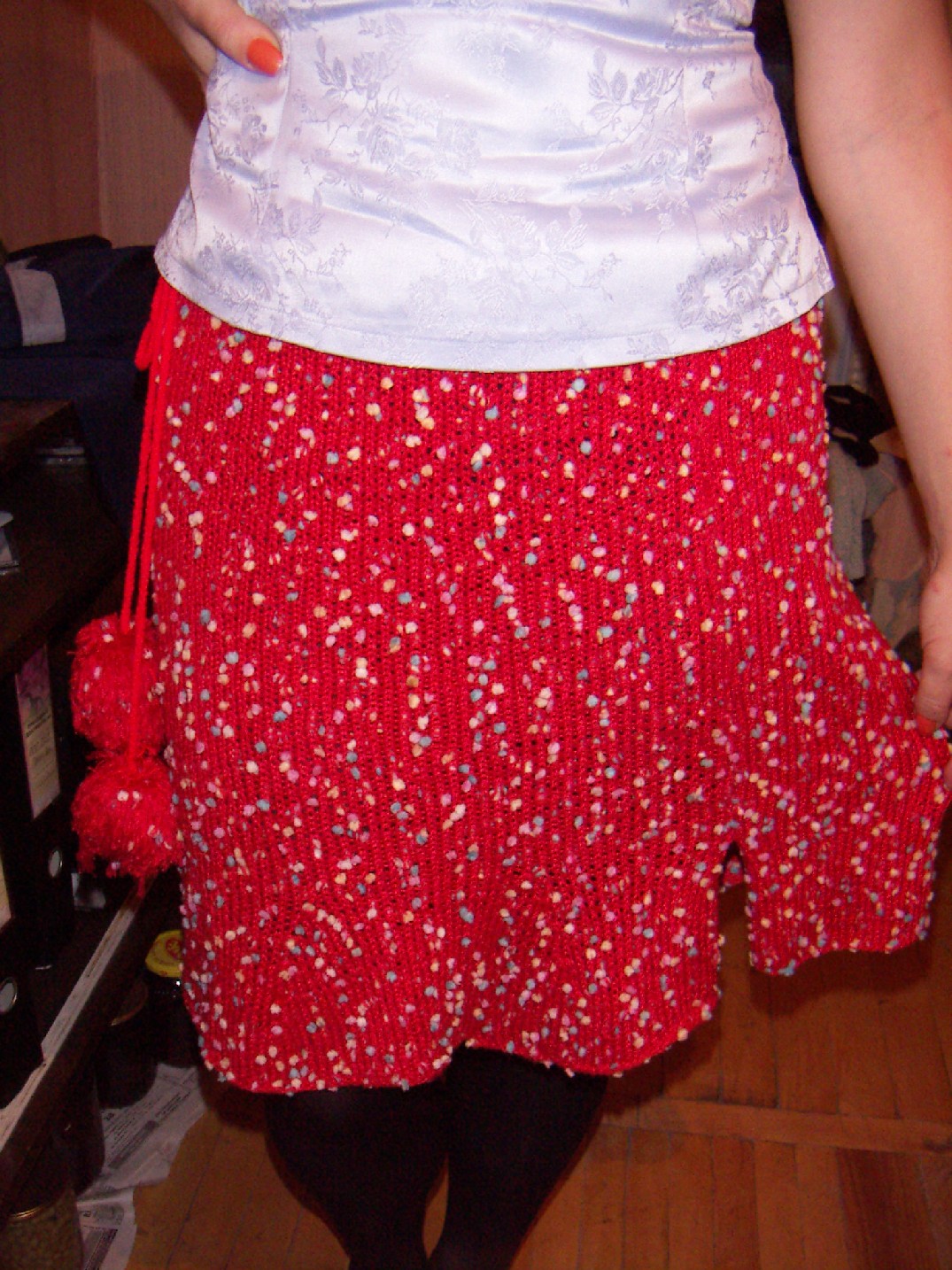 Наглая юбочка. Спицы