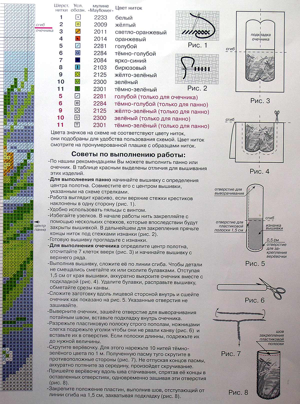 Очечник крючком схемы