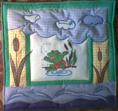 podusia dla Dominiki siostry Przemka (do kołderki nr 111). Kwadraciki kołderkowe