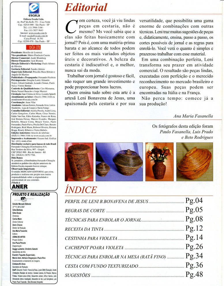 Artesanato em Jornal - Cestaria n 33