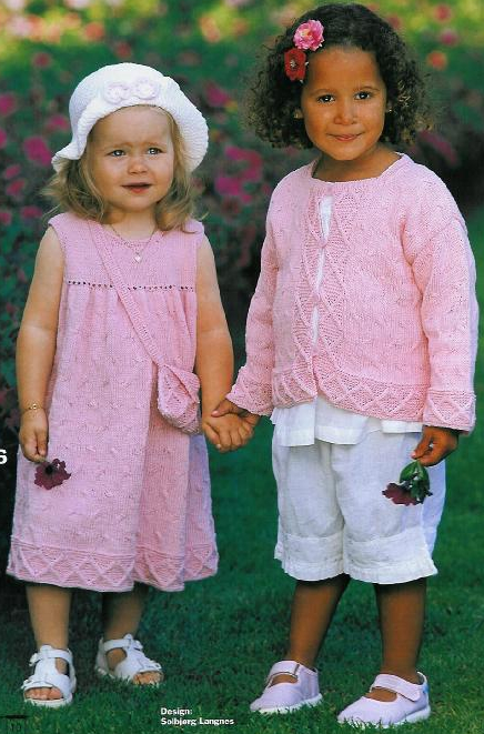 Жакетик ,платьице, шляпка и сумочка. Детские модели