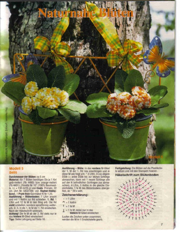 Belis. Crochet flowers nemetzki Instruction
