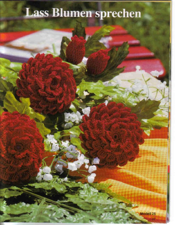 Dahlie1. Crochet flowers nemetzki Instruction