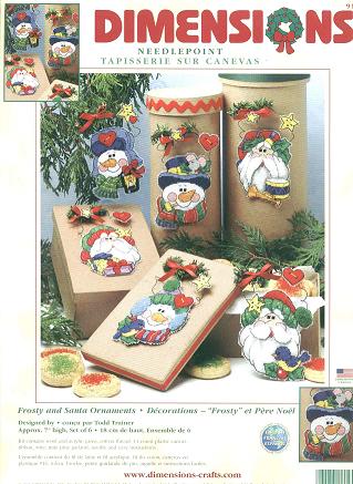 9125 frosty and santa ornments. DIMENSION 8000-9000-11000