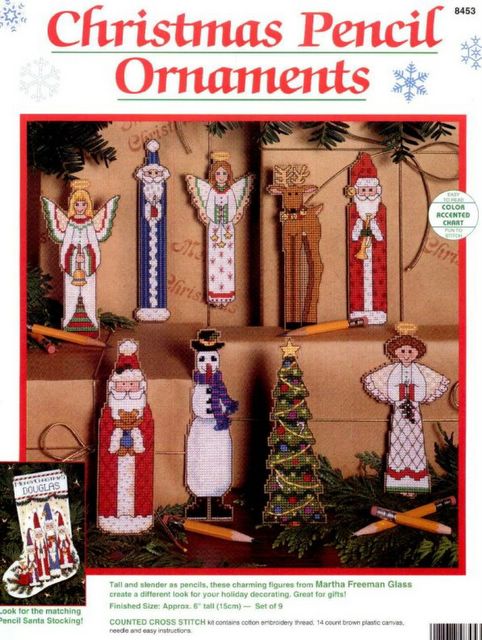 8453 chrstmas pencil ornament. DIMENSION 8000-9000-11000