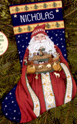 8517 santa & the ark stocking. DIMENSION 8000-9000-11000