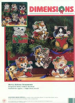 8519 merry kittens ornaments. DIMENSION 8000-9000-11000