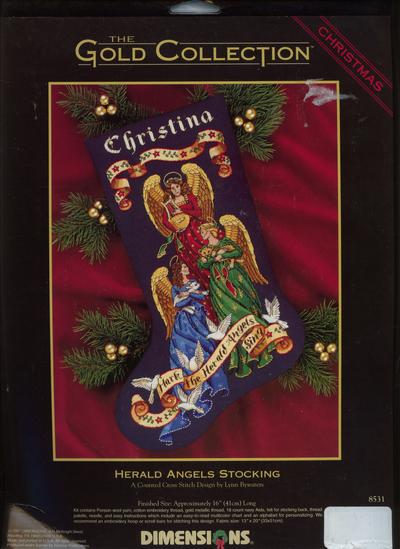 8531 herald angels stocking. DIMENSION 8000-9000-11000